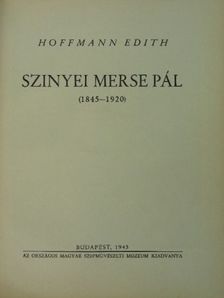 Hoffmann Edith - Szinyei Merse Pál [antikvár]