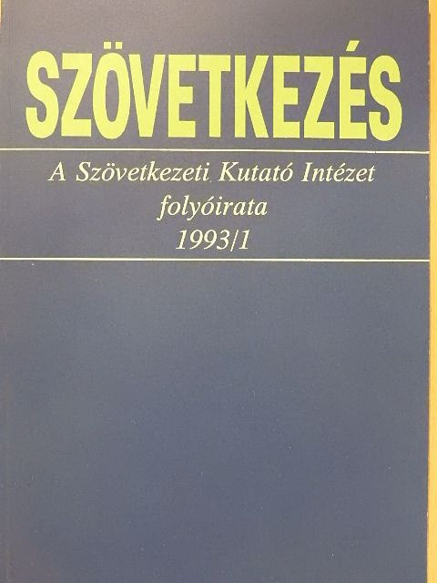 Galambosné Bögi Zsuzsa - Szövetkezés 1993/1. [antikvár]