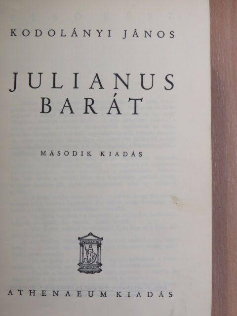 Kodolányi János - Julianus barát [antikvár]