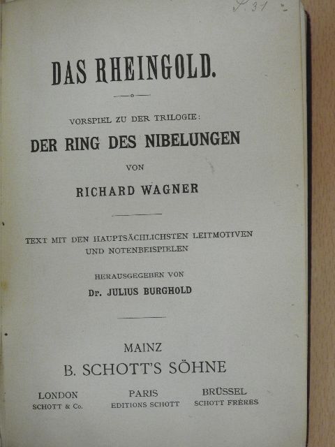 Richard Wagner - Der Ring des Nibelungen I-IV. [antikvár]