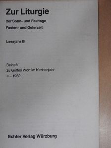 Zur Liturgie der Sonn- und Festtage [antikvár]
