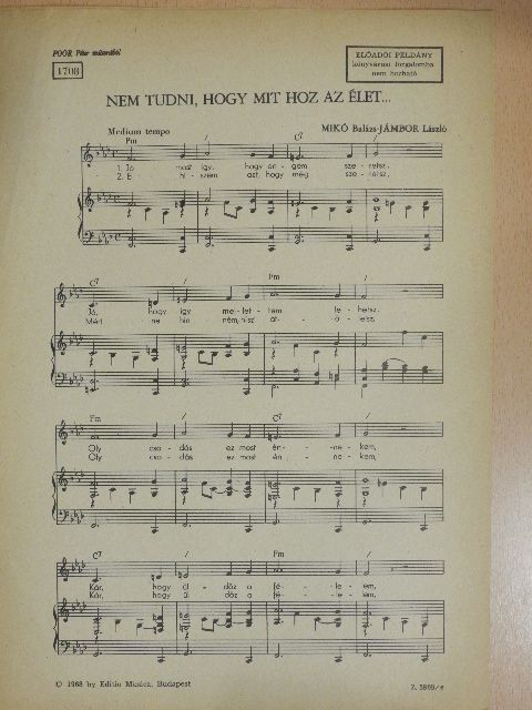 Jámbor László - Nem tudni, hogy mit hoz az élet... [antikvár]