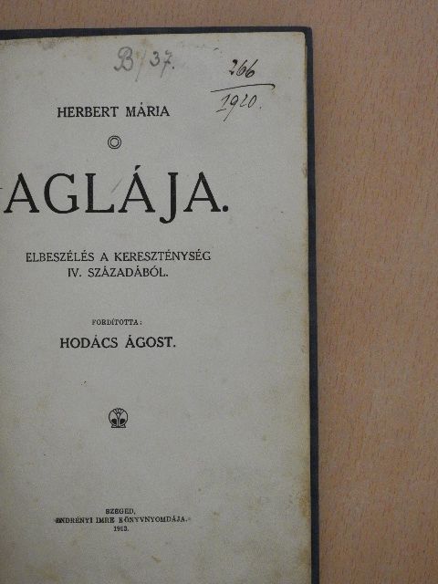 Herbert Mária - Aglája [antikvár]
