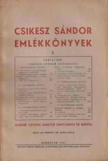 Módis László - Csikesz Sándor Emlékkönyvek 3. [antikvár]