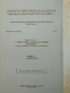 Annales Historico-Naturales Musei Nationalis Hungarici 1992. [antikvár]