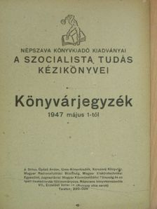 Könyvárjegyzék [antikvár]