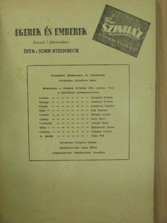 Bertolt Brecht - Film-Színház-Muzsika szindarab melléklete (vegyes számok, 9 db) [antikvár]
