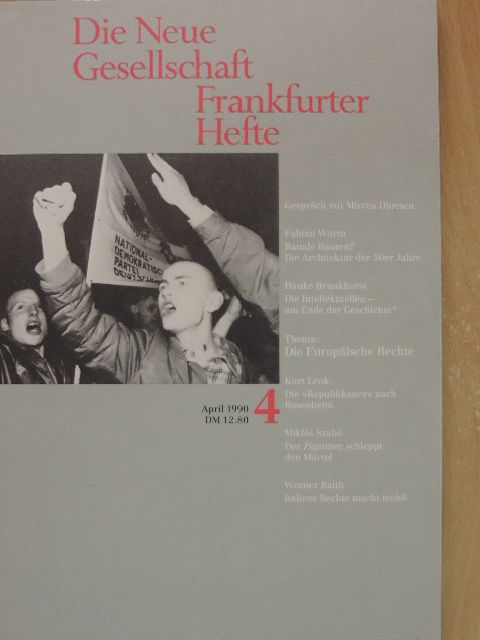 Fabian Wurm - Die Neue Gesellschaft/Frankfurter Hefte 1990/4. [antikvár]