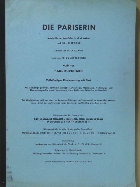 Fridolin Tschudi - Die Pariserin [antikvár]
