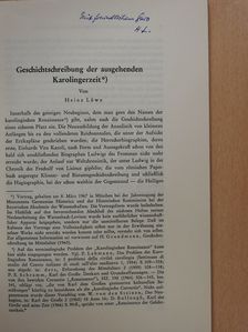 Heinz Löwe - Geschichtschreibung der ausgehenden Karolingerzeit (dedikált példány) [antikvár]