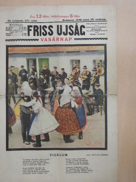 Faludi Kálmán - Friss Ujság Vasárnap 1938. május 29. [antikvár]