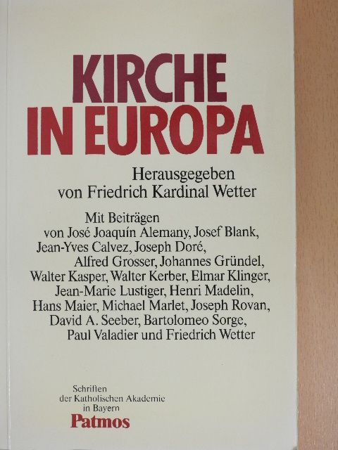 José Joaquín Alemany - Kirche in Europa [antikvár]