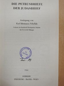 Die Petrusbriefe der Judasbrief [antikvár]