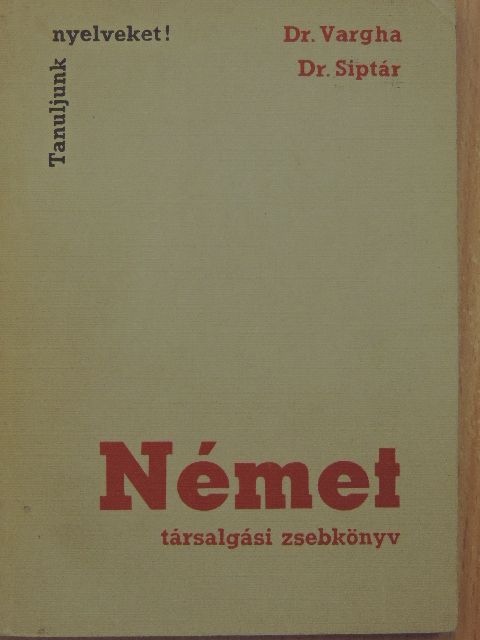 Dr. Siptár Ernő - Német társalgási zsebkönyv [antikvár]