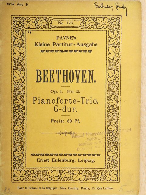 Beethoven - Trio No. 2 [antikvár]