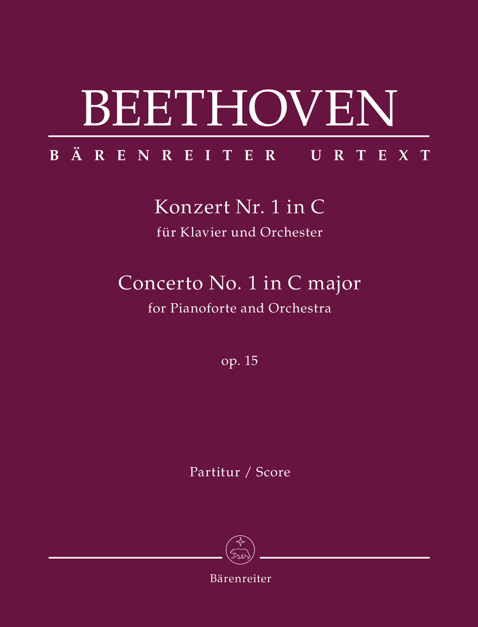 BEETHOVEN - KONZERT NR.1 IN C FÜR KLAVIER UND ORCHESTER OP.15 PARTITUR URTEXT (J. DEL MAR)