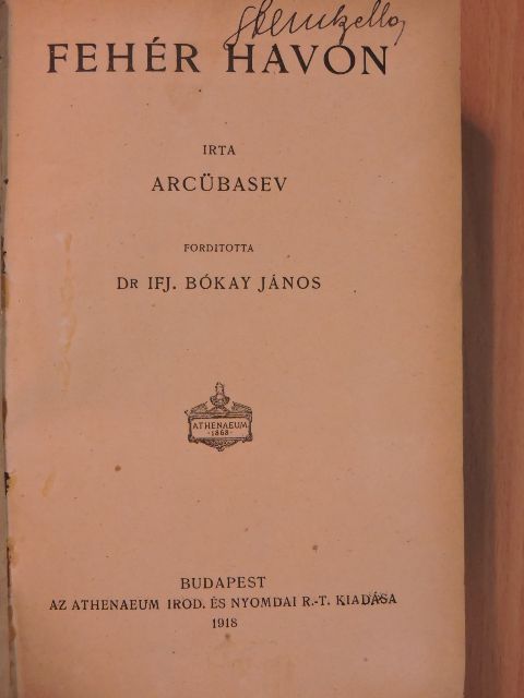 Arcübasev - Fehér havon/Simorka Ulrik orgonista tragikus históriája/Fata morgana/A császár és más férfiak/Egy szegény lélek megdicsőülése [antikvár]