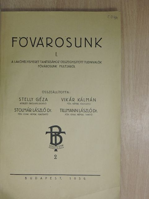 Fővárosunk I. [antikvár]