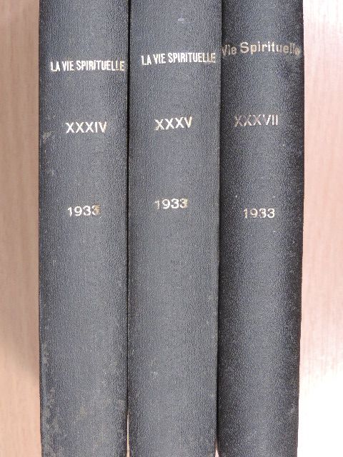 A. F. Ozanam - La Vie Spirituelle 1933. (nem teljes évfolyam) I-III. [antikvár]