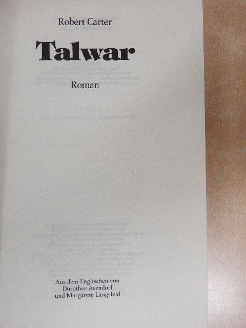 Robert Carter - Talwar [antikvár]
