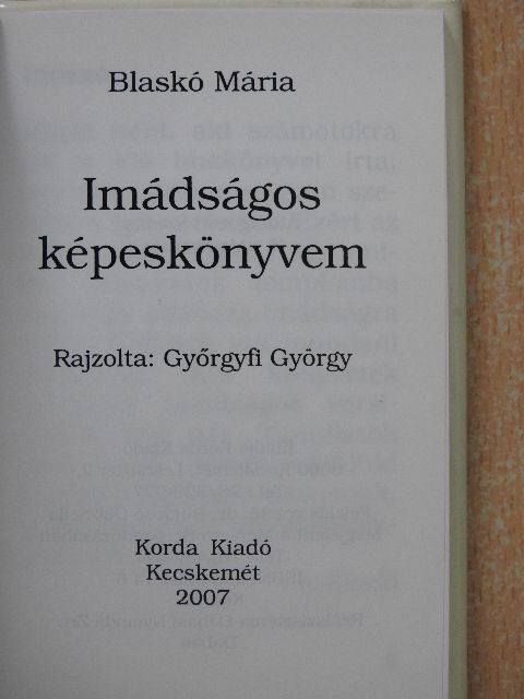 Blaskó Mária - Imádságos képeskönyvem [antikvár]