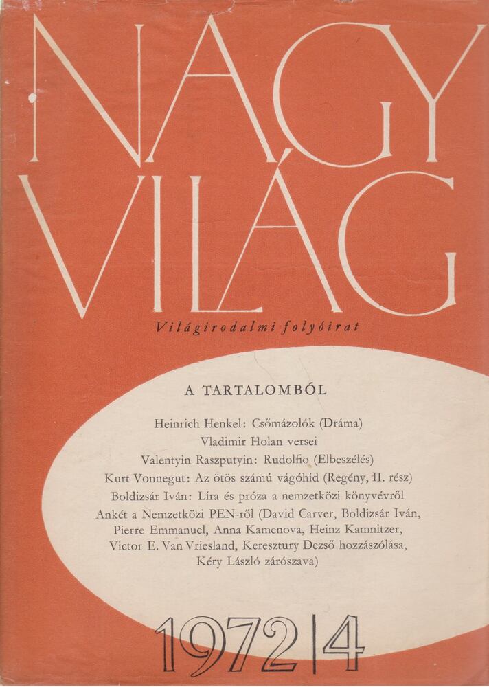 KARDOS LÁSZLÓ - Nagyvilág 1972/4. [antikvár]