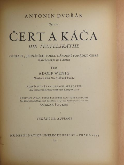 Adolf Wenig - Cert a Káca [antikvár]