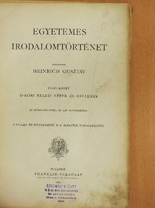 Fiók Károly - Egyetemes irodalomtörténet I. (rossz állapotú) [antikvár]