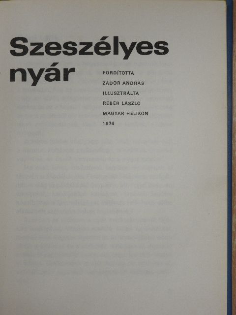 Vladislav Vancura - Szeszélyes nyár [antikvár]