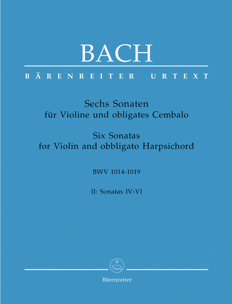 J. S. Bach - SECHS SONATEN FÜR VIOLINE UND OBLIGATES CEMBALO BWV 1014-1019 BAND II URTEXT (PETER WOLLNY)