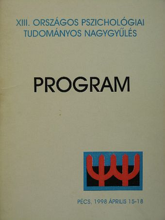 XIII. Országos Pszichológiai Tudományos Nagygyűlés Program [antikvár]