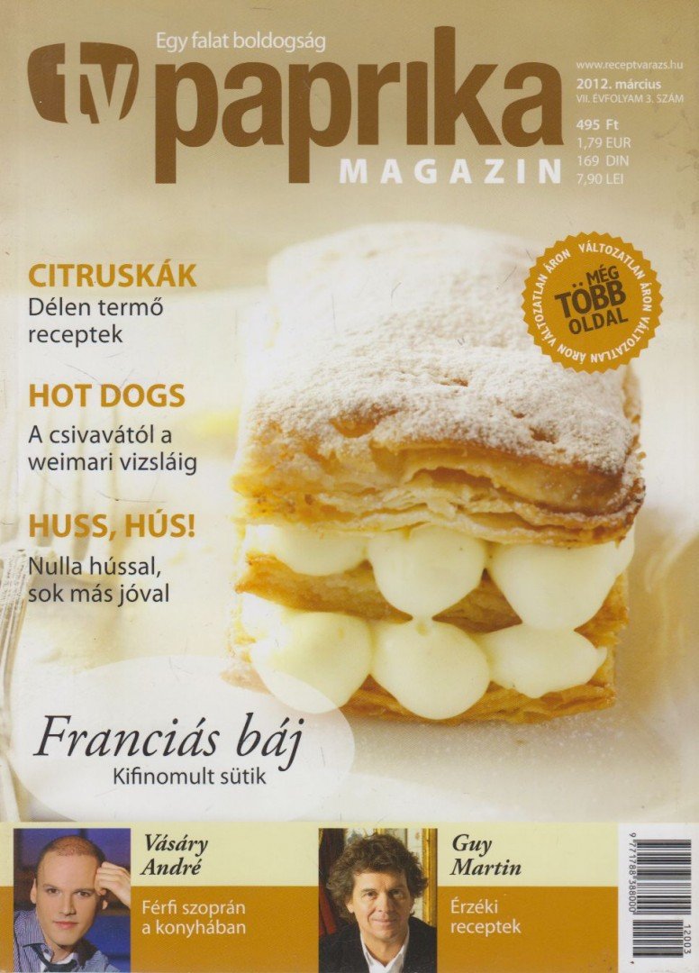 ZSIGMOND GÁBOR - TV paprika magazin 2012. március [antikvár]