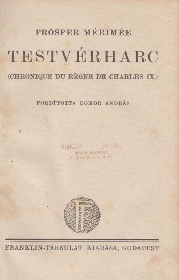 Testvérharc [antikvár]