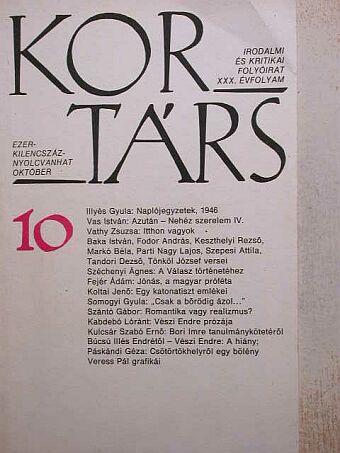 Baka István - Kortárs 1986. október [antikvár]