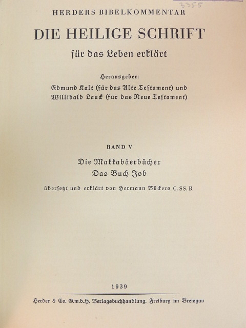 Die Heilige Schrift für das Leben erklärt V. (Gótbetűs) [antikvár]