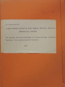 Dr. Marián Miklós - A Bakony hegység kétéltű és hüllő faunája (Amphibia, Reptilia)/Herpetológiai alapvetés [antikvár]