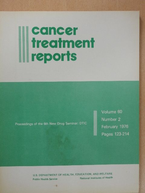 A. H. Gerulath - Cancer Treatment Reports February 1976 [antikvár]