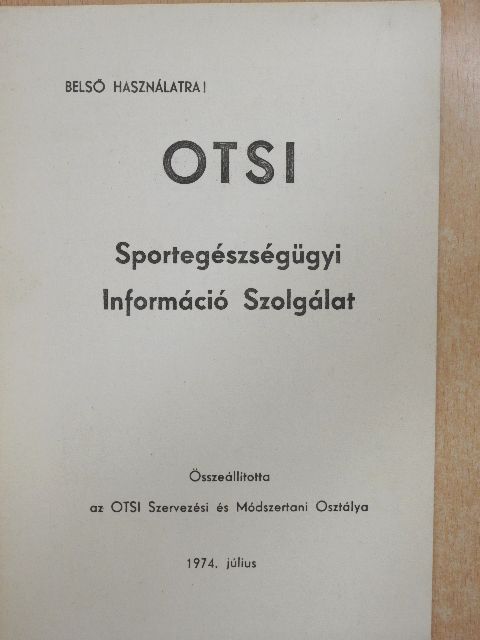 Dr. Grubich Vilmos - Sportegészségügyi Információ Szolgálat [antikvár]