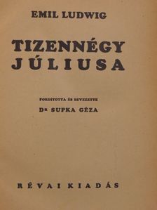 Emil Ludwig - Tizennégy júliusa [antikvár]
