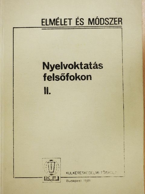 Kovács Ilona - Nyelvoktatás felsőfokon II. [antikvár]