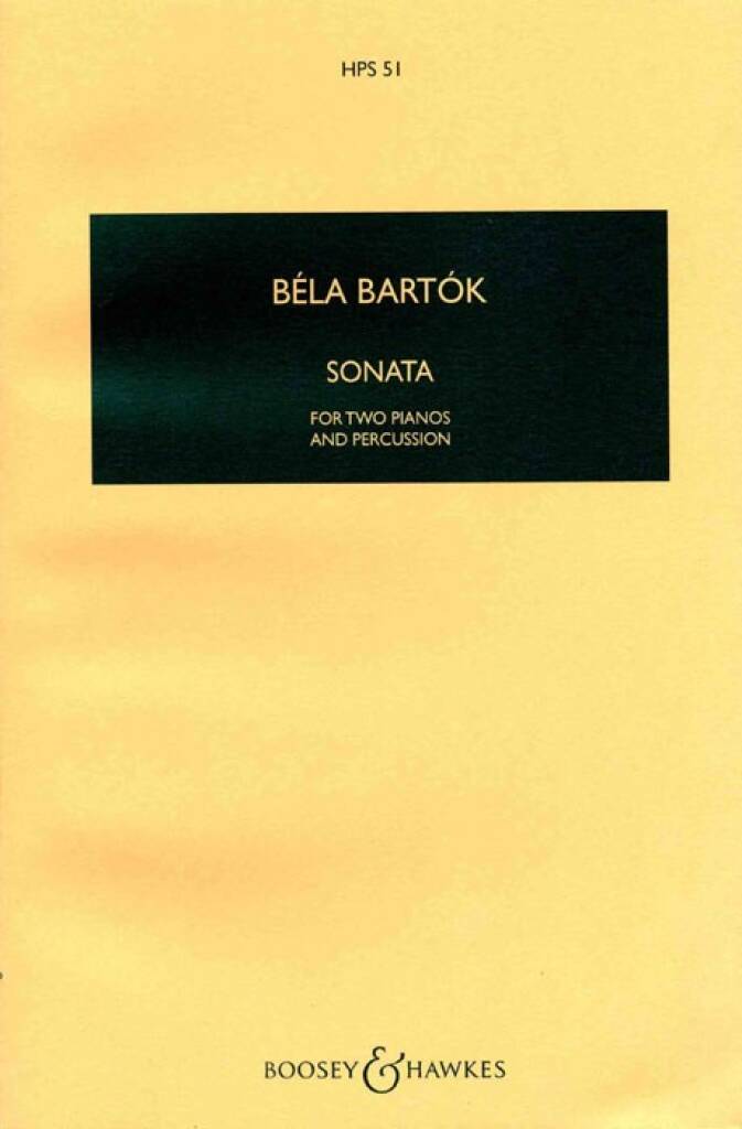 BARTÓK - SONATA FOR TWO PIANOS AND PERCUSSION, STUDY SCORE