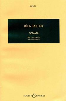 BARTÓK - SONATA FOR TWO PIANOS AND PERCUSSION, STUDY SCORE