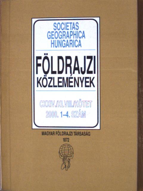 Burján Balázs - Földrajzi Közlemények 2000/1-4. [antikvár]