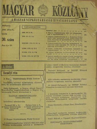 Magyar Közlöny 1983. (nem teljes évfolyam) [antikvár]