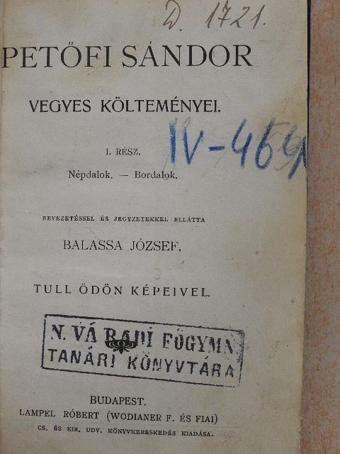 Petőfi Sándor - Petőfi Sándor vegyes költeményei I-II. [antikvár]
