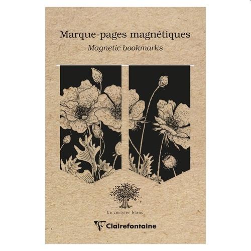 P0130-1252 - Mágneses könyvjelző Clairefontaine Le Cerisier Blanc, 10,5x15,5cm