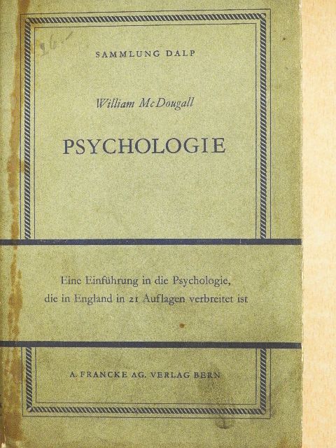 William McDougall - Psychologie [antikvár]