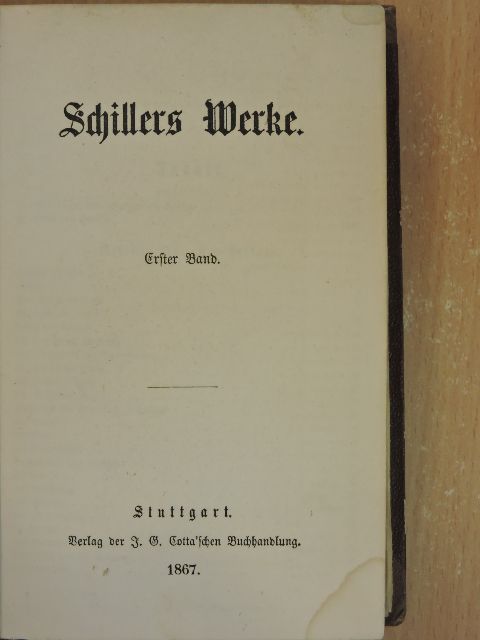 Friedrich Schiller - Schillers Werke I. (gótbetűs) [antikvár]