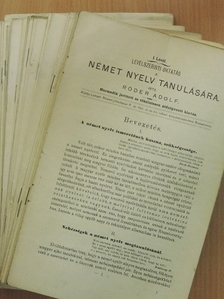 Róder Adolf - Levélszerinti oktatás a német nyelv magánúton való tanulására 1-40. [antikvár]