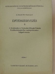 Dr. Ritoók Pál - Építésszervezés II. [antikvár]